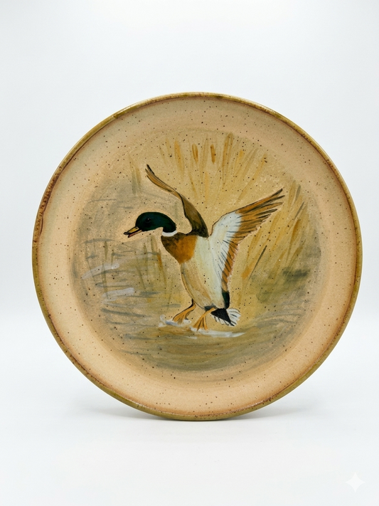 Stoneware Plate – Duck Design