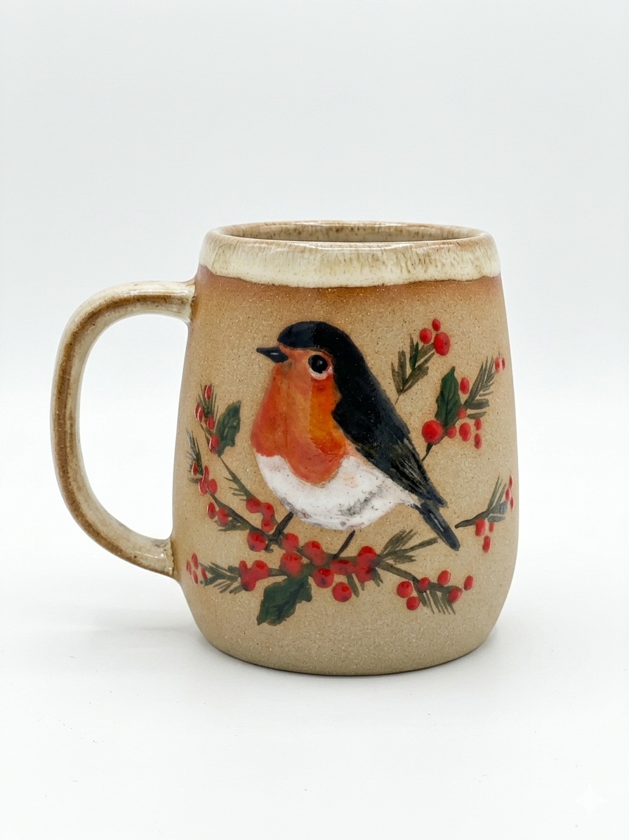 Stoneware Mug – Robin and Berry Branch