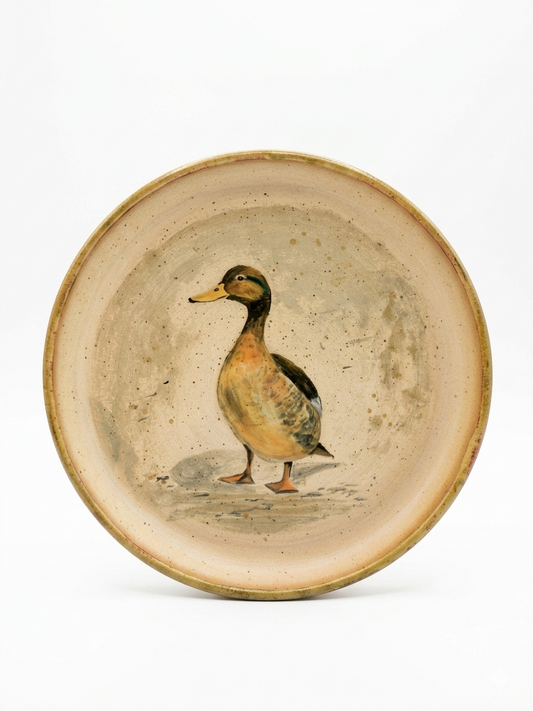 Stoneware Plate – Standing Mallard Duck