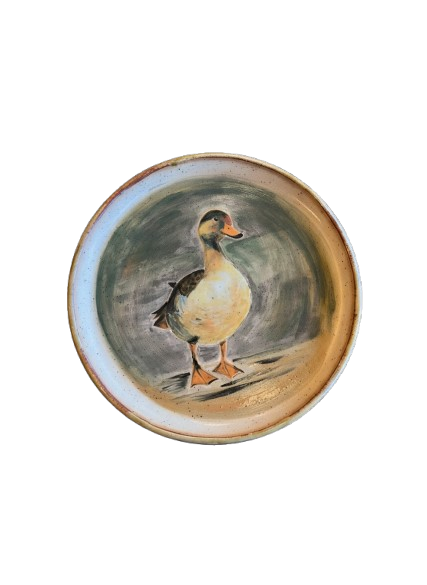 Stoneware Plate – Duck Design