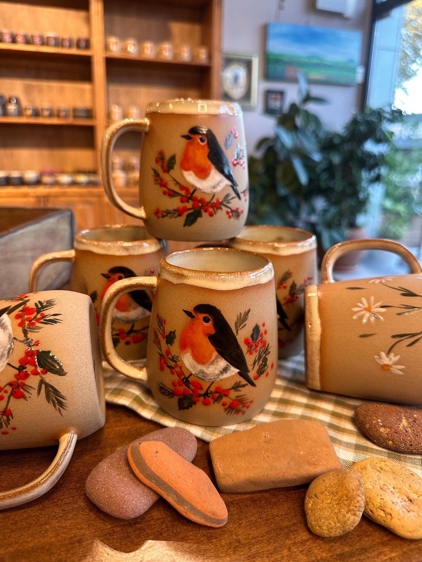 Stoneware Mug – Robin and Berry Branch