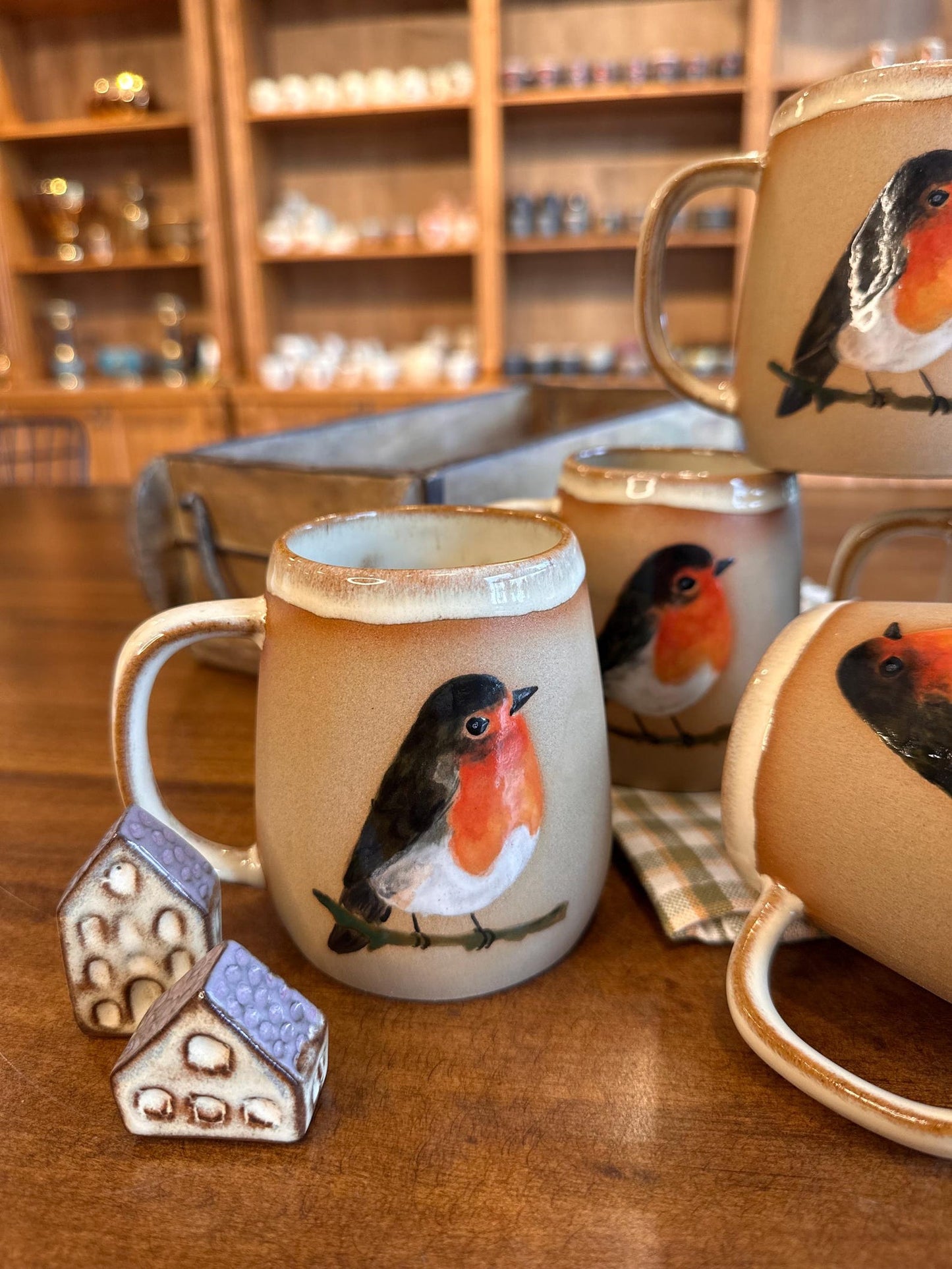 Stoneware Mug – Robin on Bare Branch