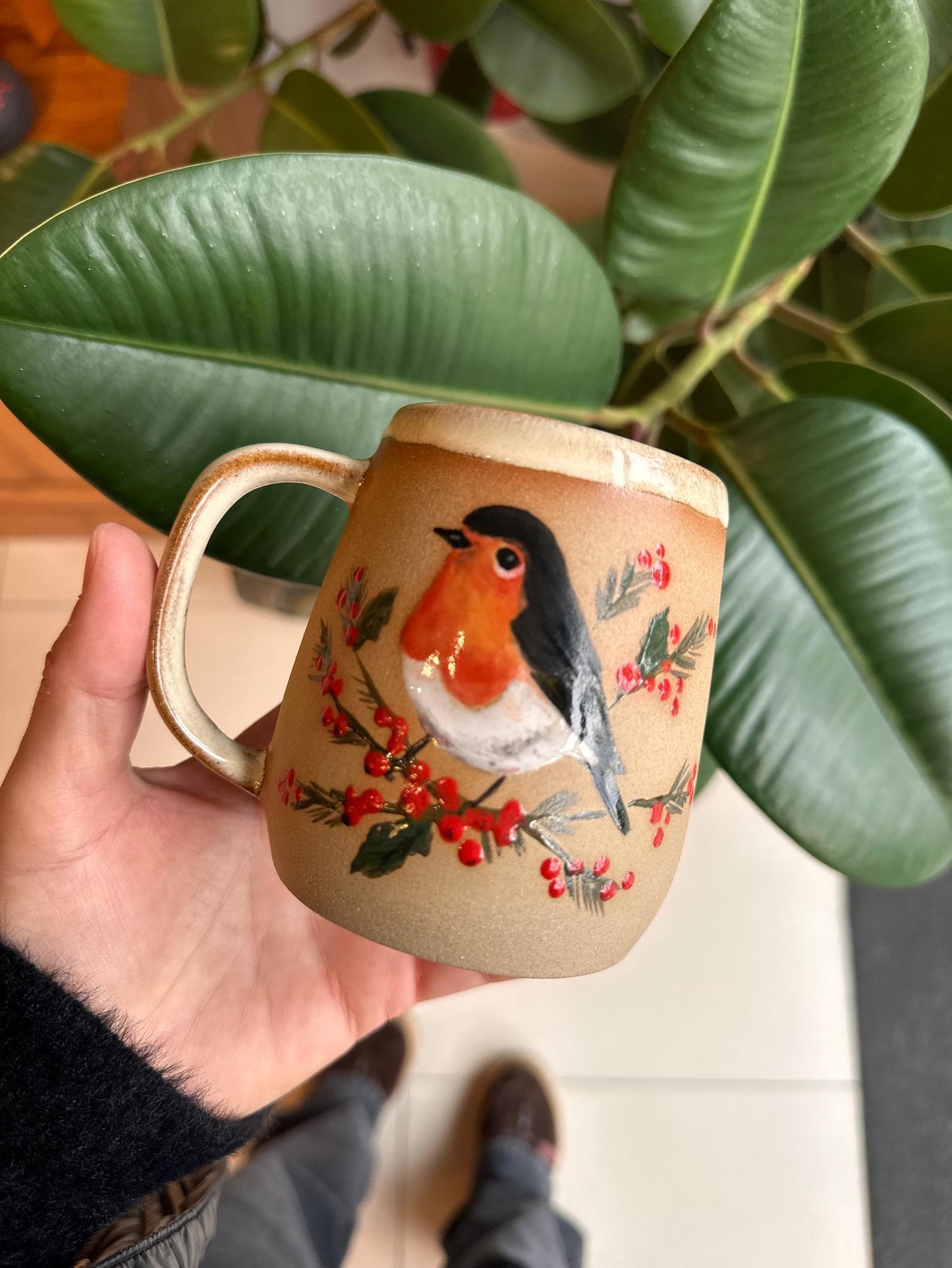 Stoneware Mug – Robin and Berry Branch