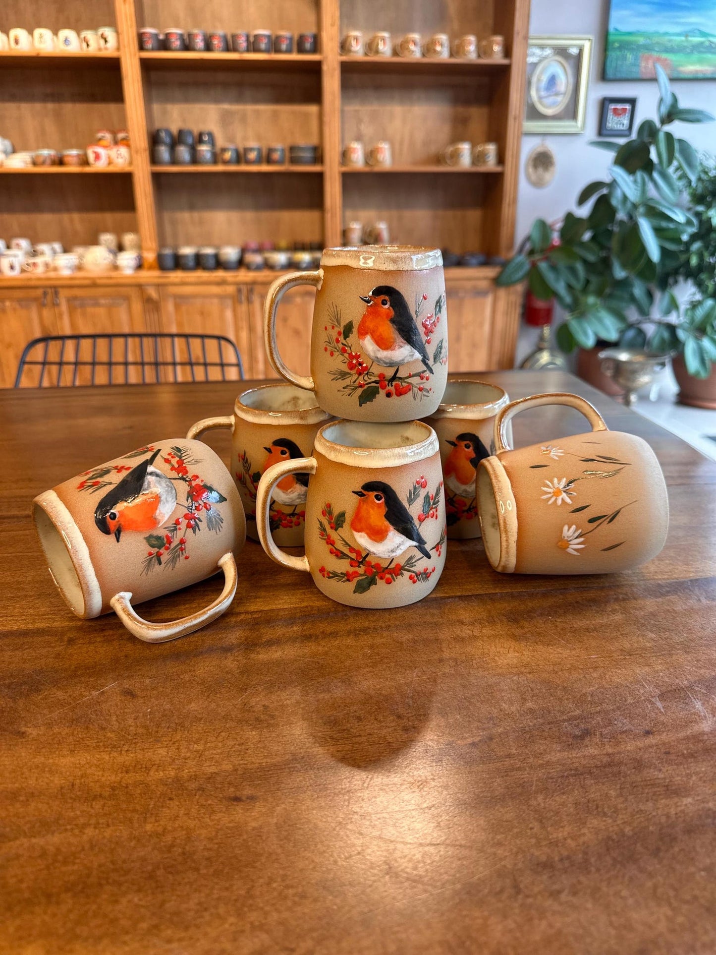 Stoneware Mug – Robin and Berry Branch
