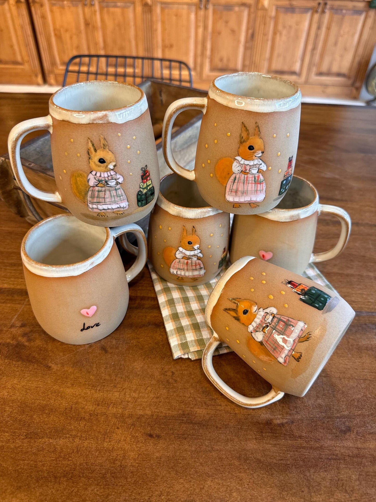 Stoneware Mug – Squirrel in Dress
