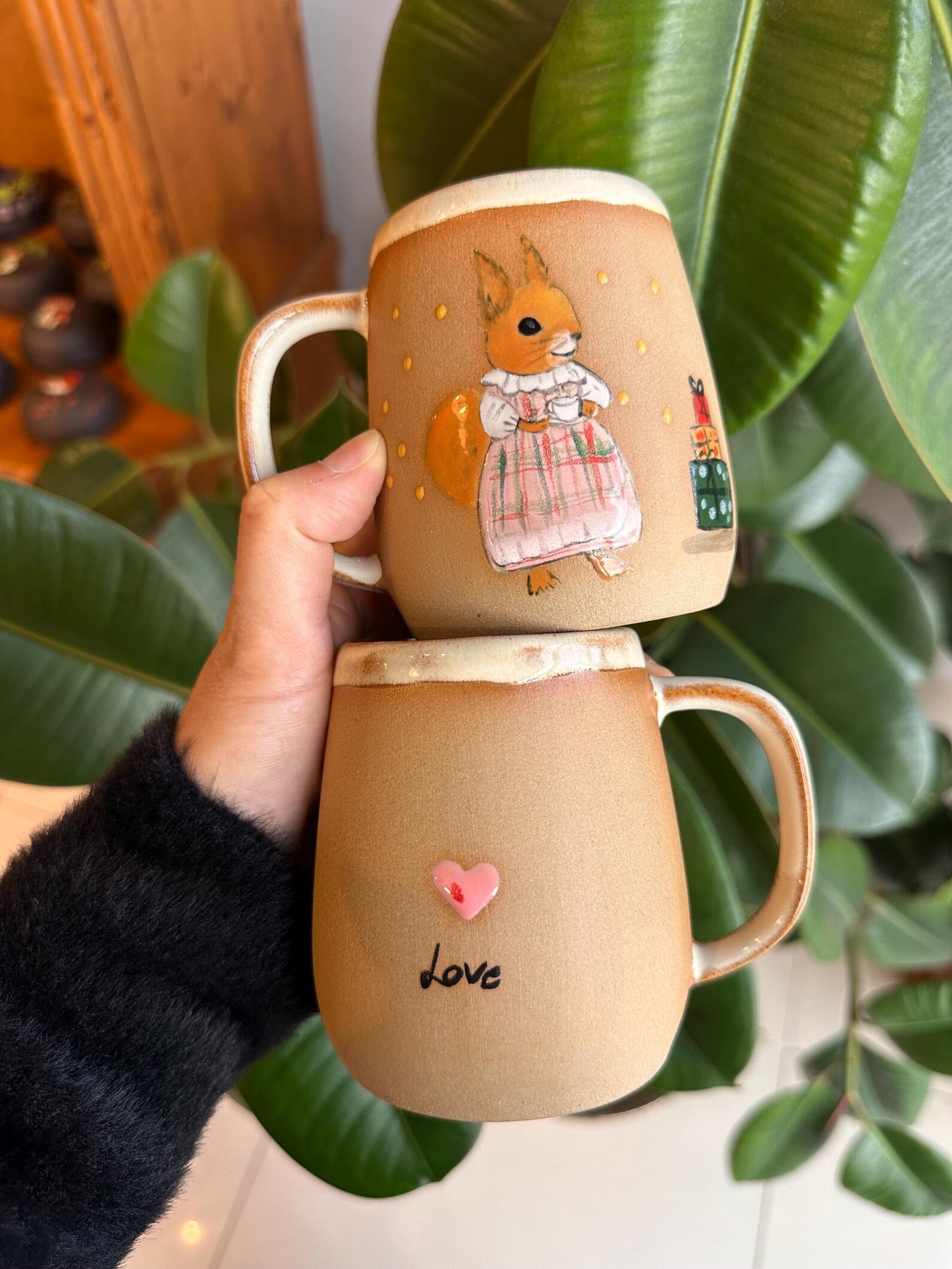 Stoneware Mug – Squirrel in Dress