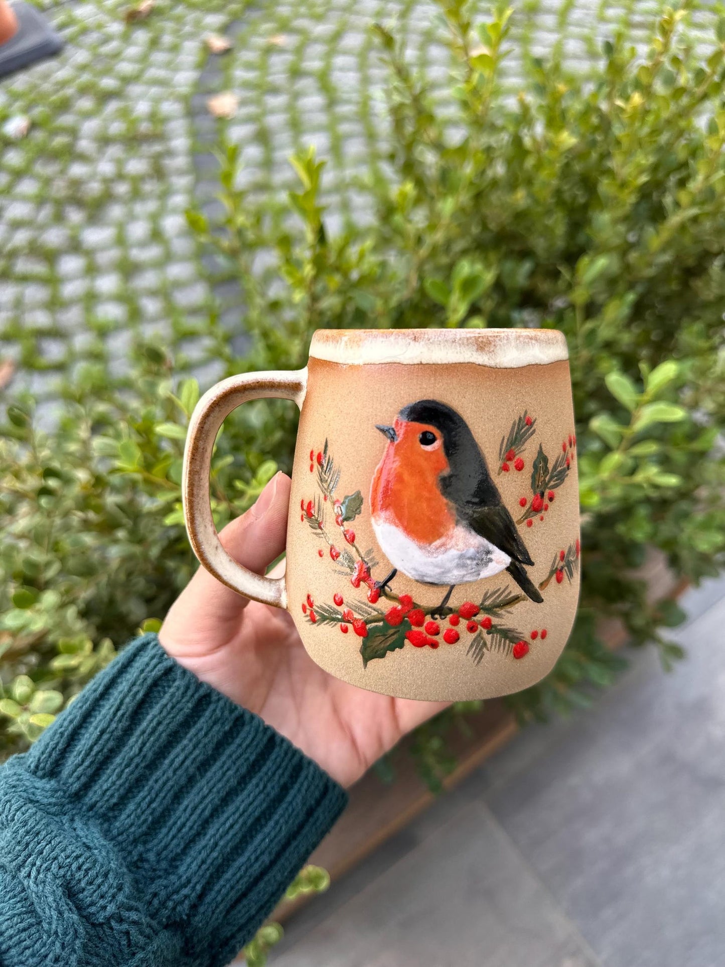 Stoneware Mug – Robin and Berry Branch