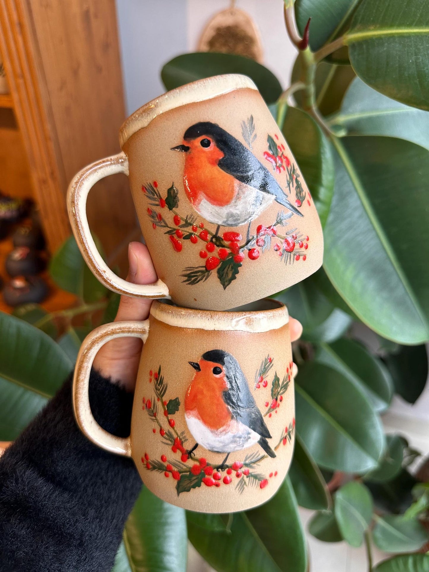 Stoneware Mug – Robin and Berry Branch