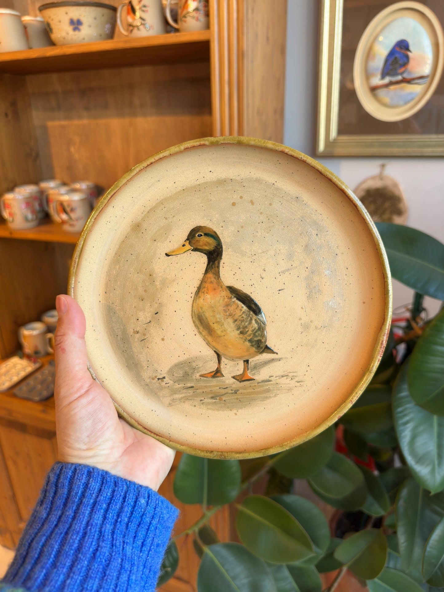 Stoneware Plate – Standing Mallard Duck