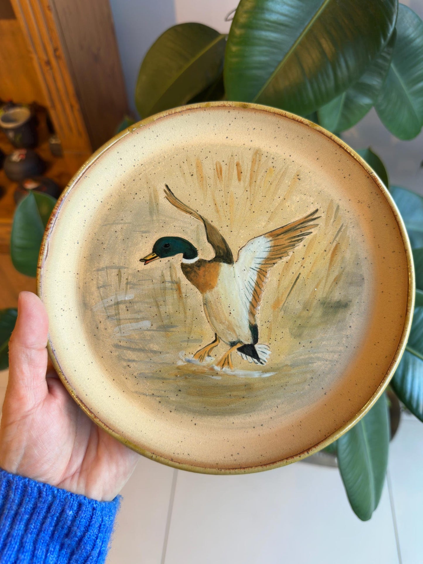 Stoneware Plate – Duck Design