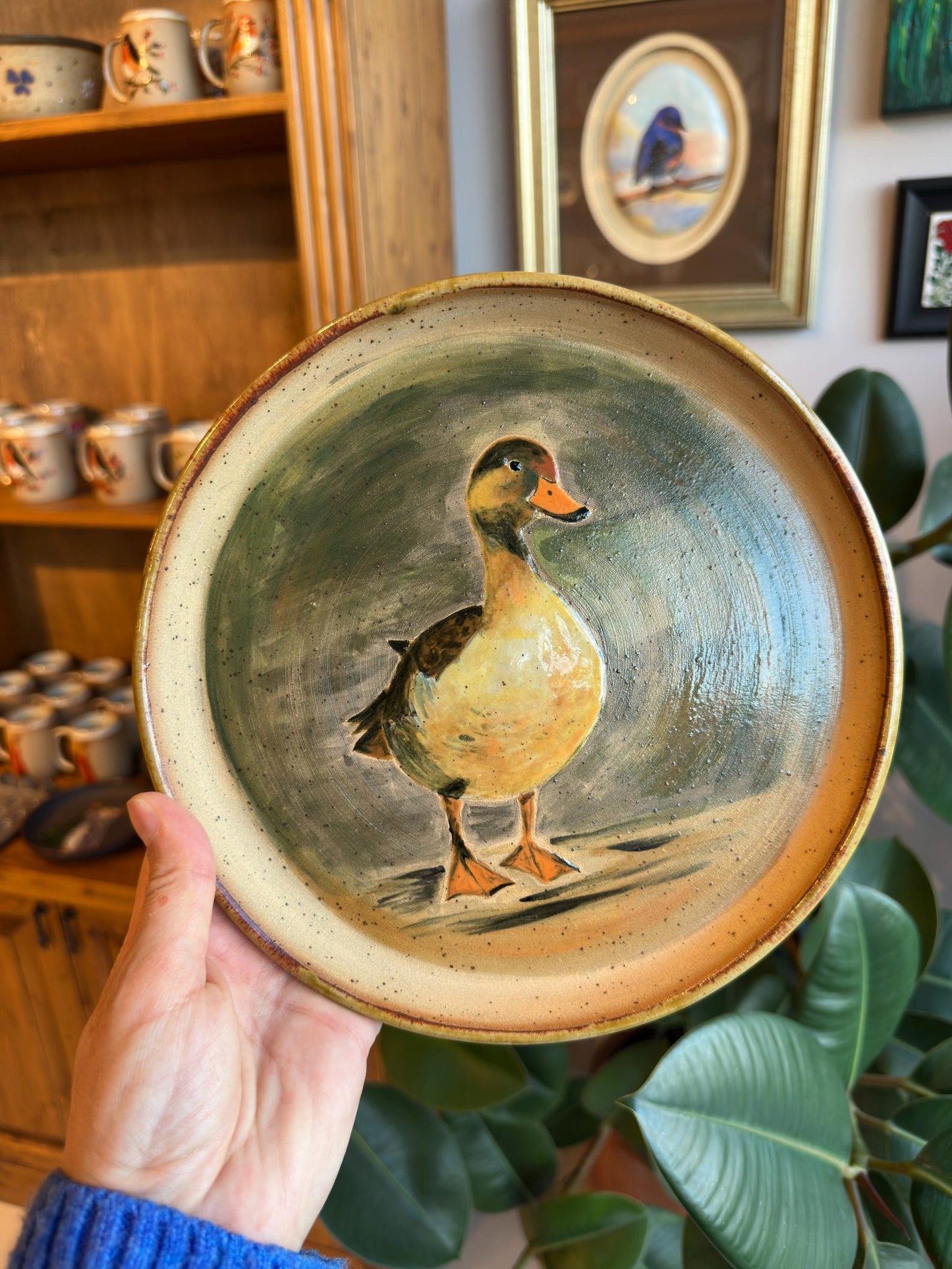 Stoneware Plate – Duck Design