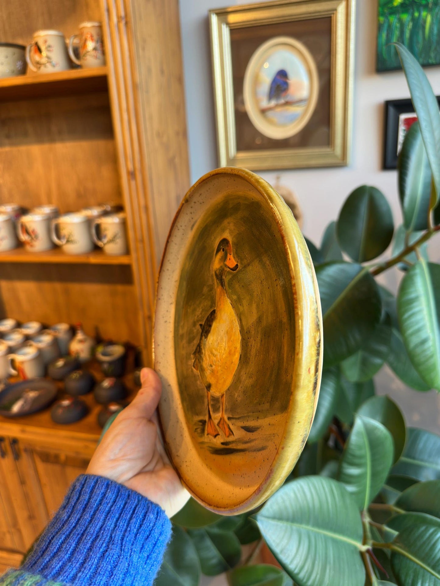 Stoneware Plate – Duck Design