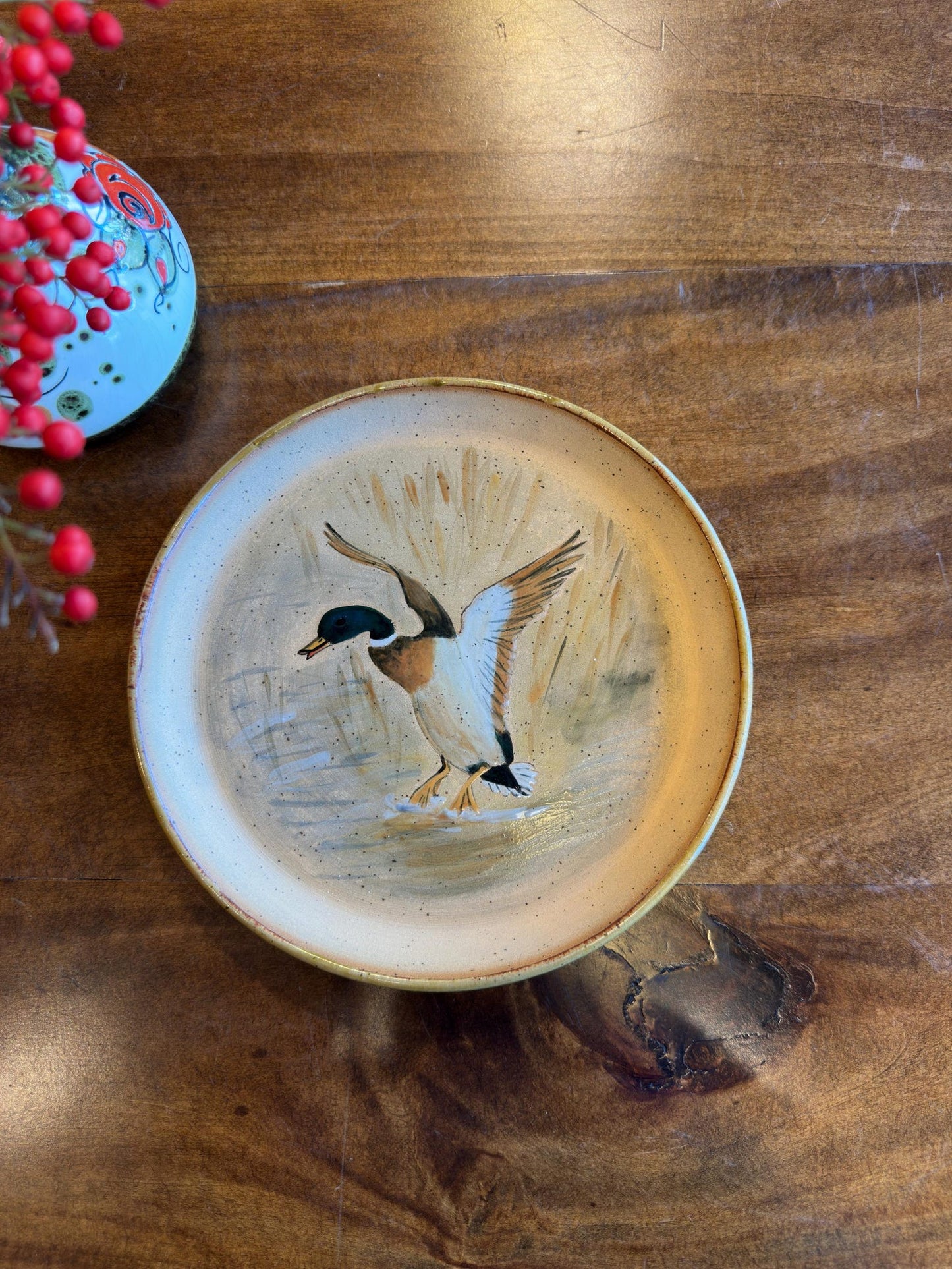 Stoneware Plate – Duck Design